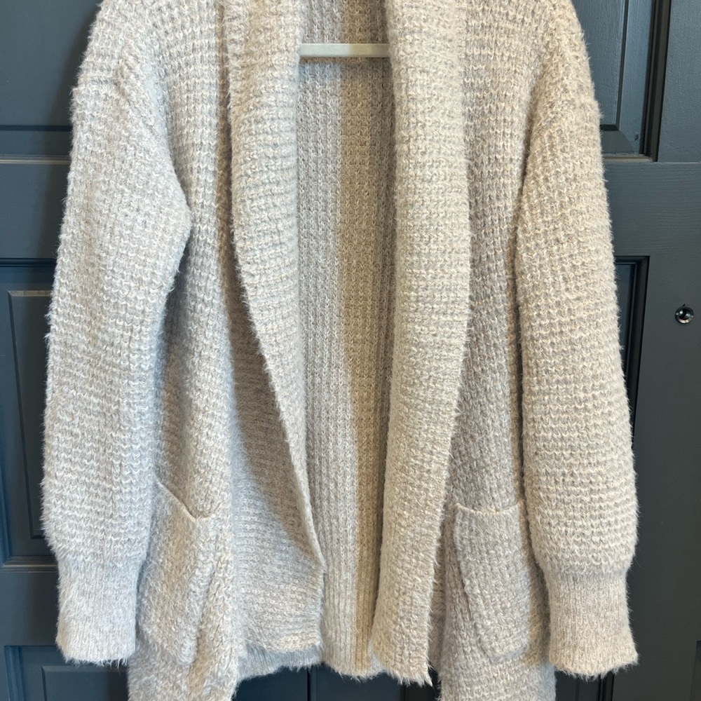 Vici Cream Textured Cardigan